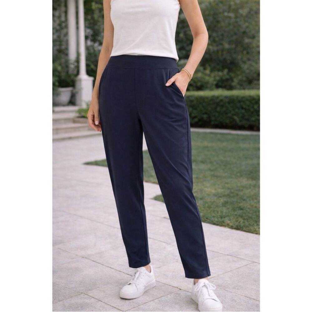 ATHLETA Brooklyn Mid Rise Ankle Pants Pull-On Trousers Joggers Casual Athleisure - Picture 4 of 16